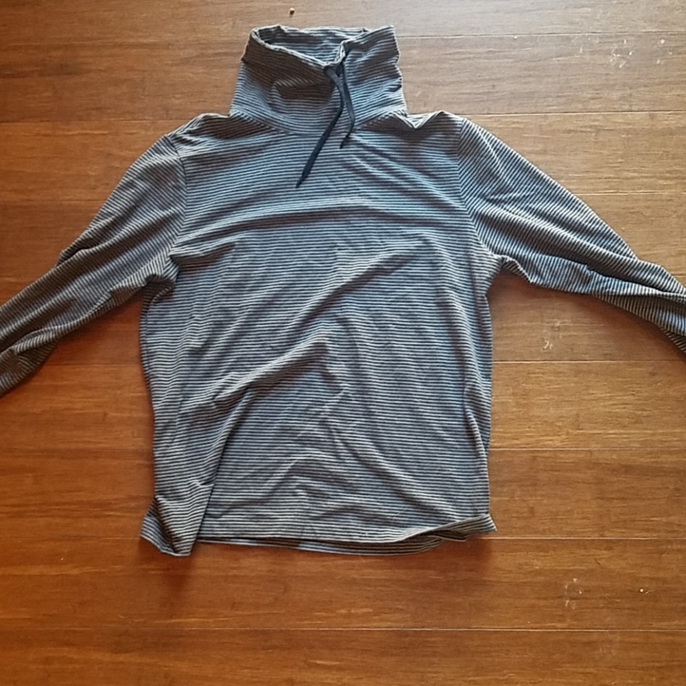 Land's End funnel neck long sleeve midweight shirt